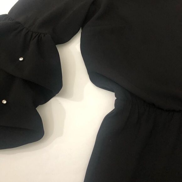 Badgley Mischka Bubble Long Sleeve Jumpsuit Sz M - Picture 8 of 16